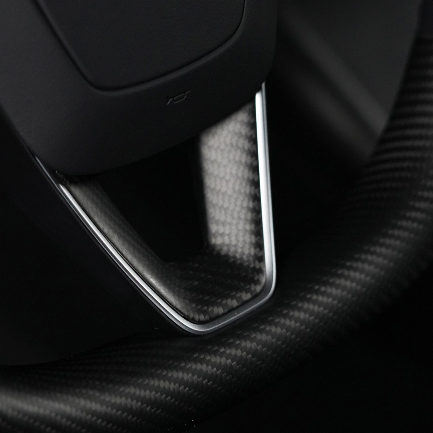 Carbon Fiber Steering Wheel V Sticker for Tesla Model 3 Highland 2025 2024