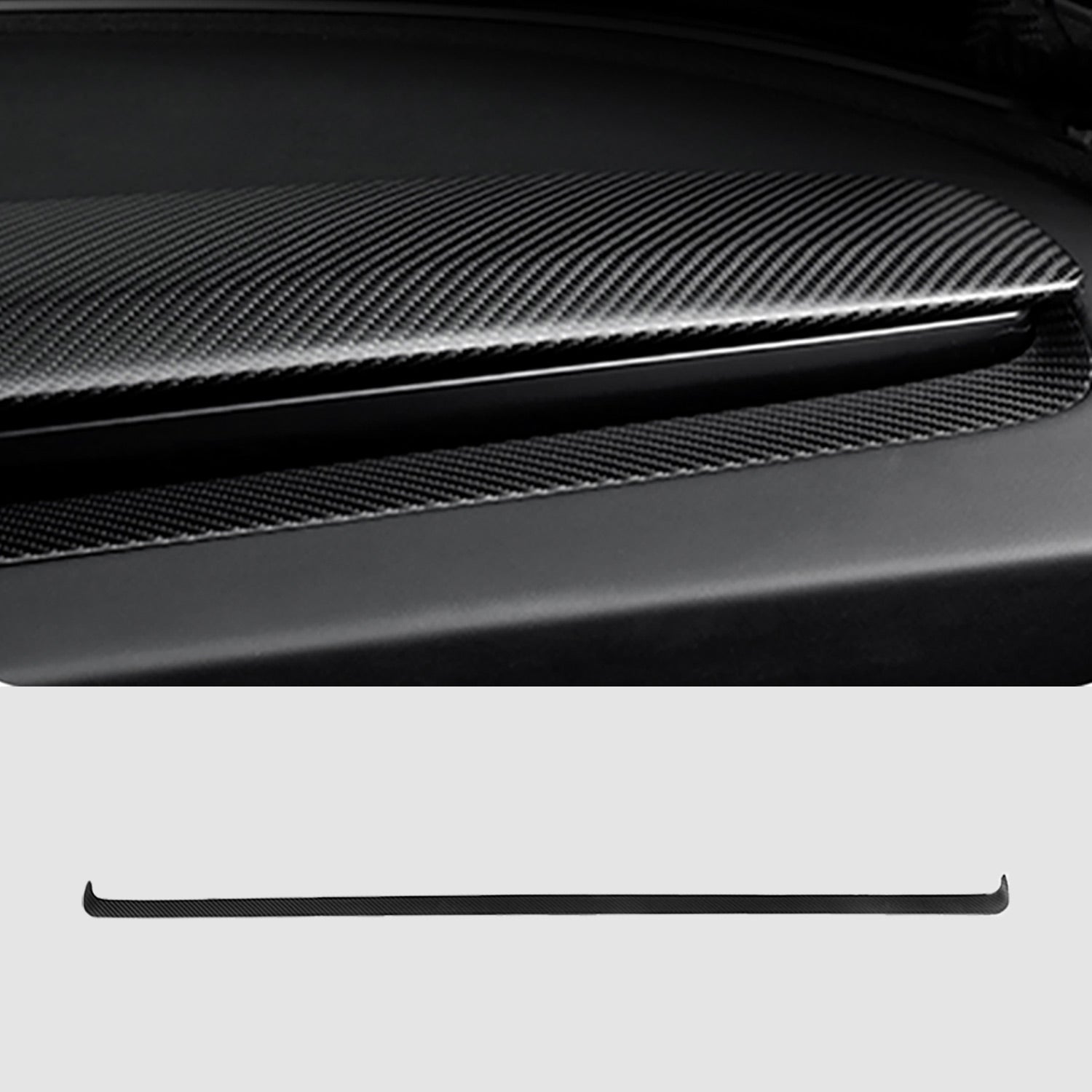 Carbon Fiber Dashboard Vent Trim for Tesla Model Y Juniper 2025