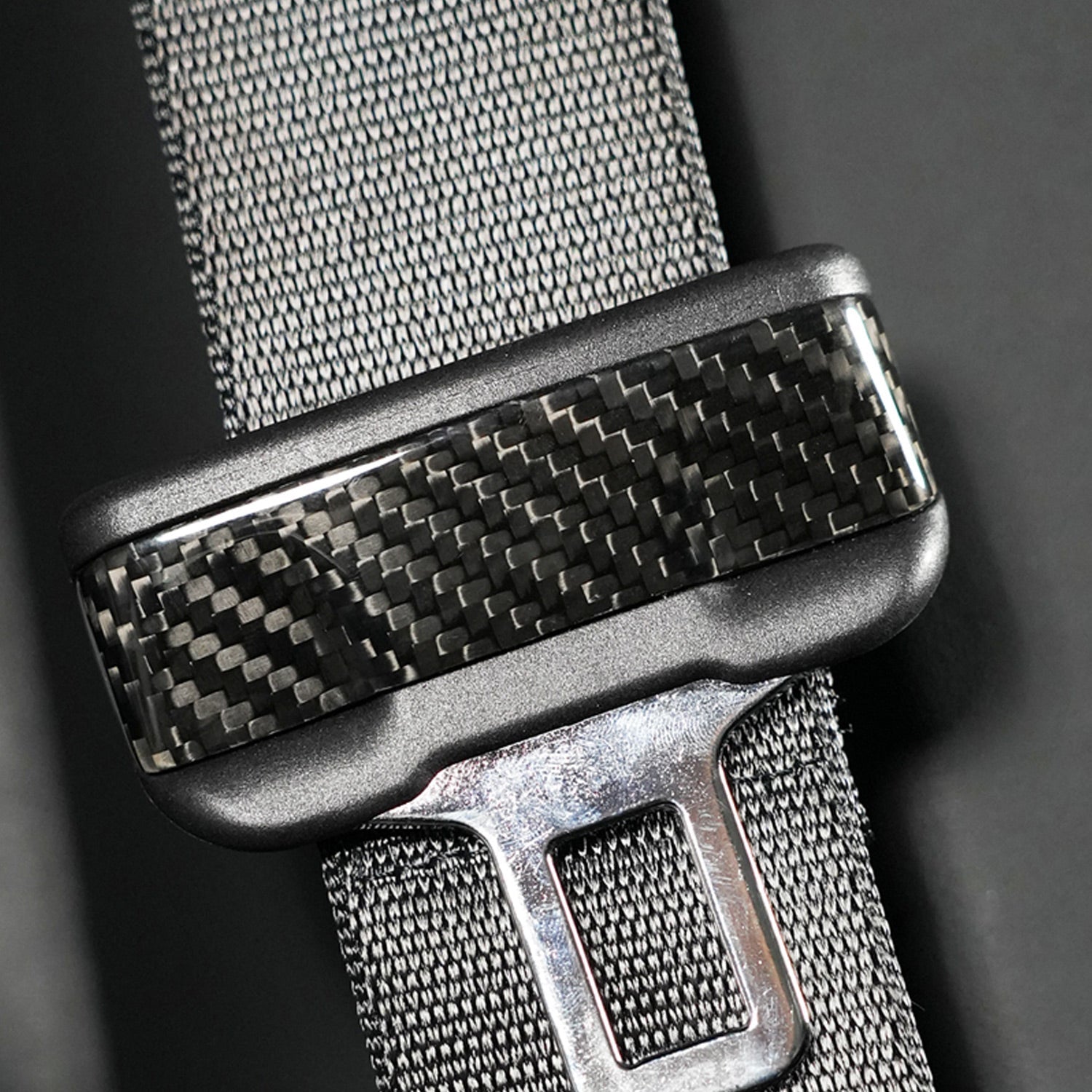 Carbon Fibre Safety Belt Buckle Sticker for Tesla Model Y Juniper 2025