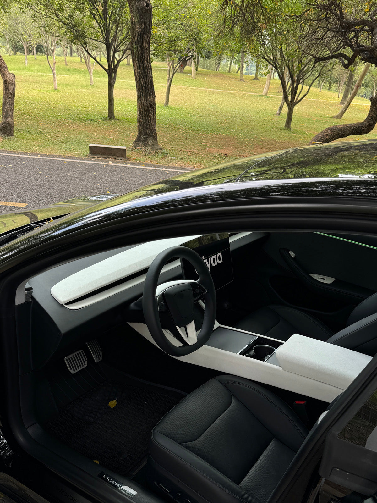 CiyaSuede Rear Air Outlet Cover Sticker for Tesla Model Y Juniper 2025