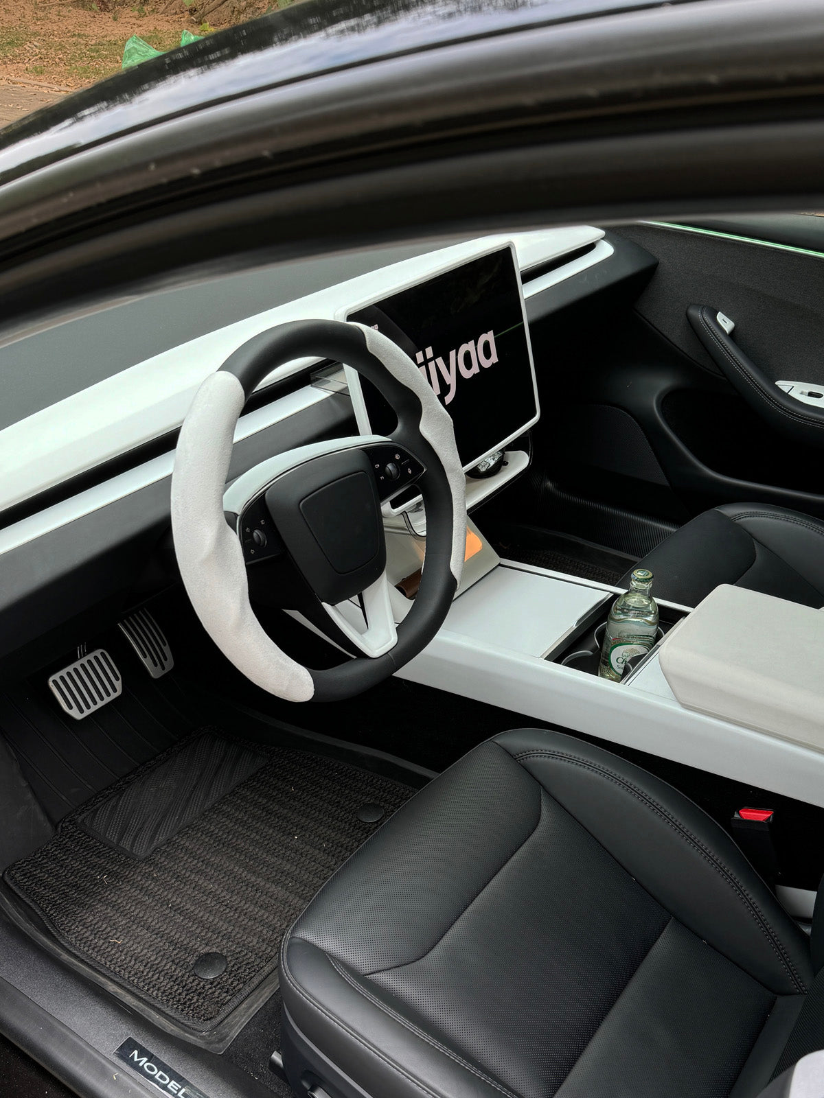 Soft Center Console Cup Mat for Tesla Model 3 Highland 2025 2024