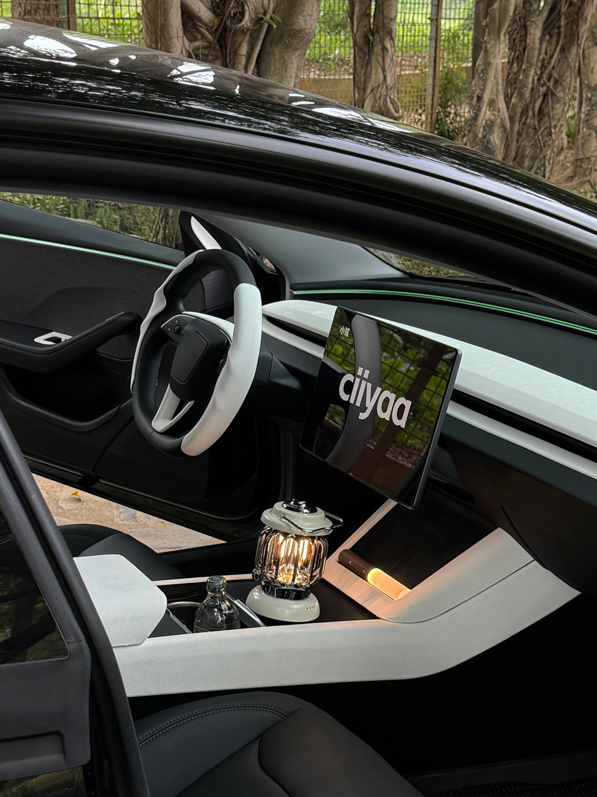 CiyaSuede Front Door Speaker Trim for Tesla Model 3 Highland 2025 2024