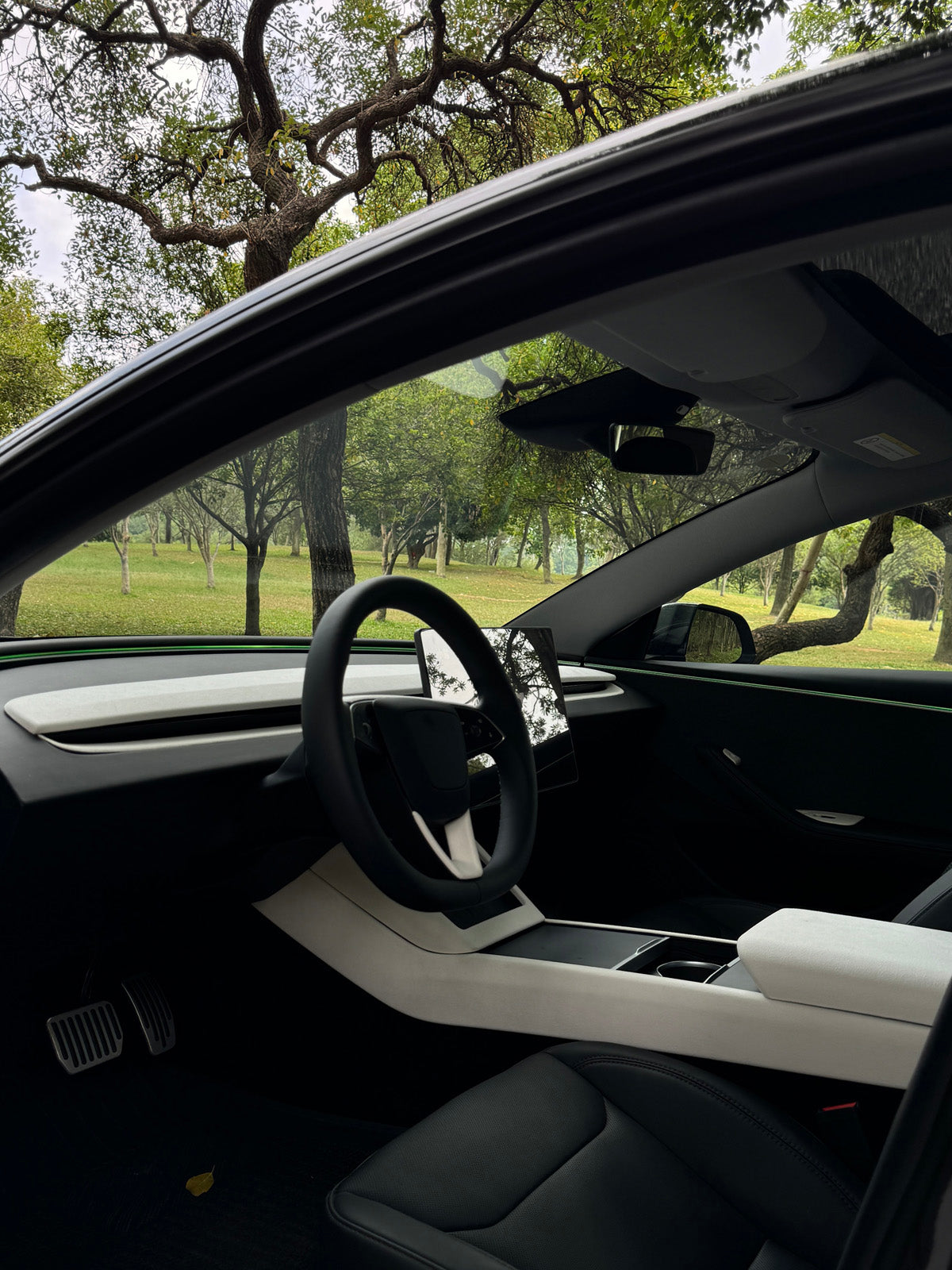 CiyaSuede Back Seat Cup Cover for Tesla Model 3 Highland 2025 2024