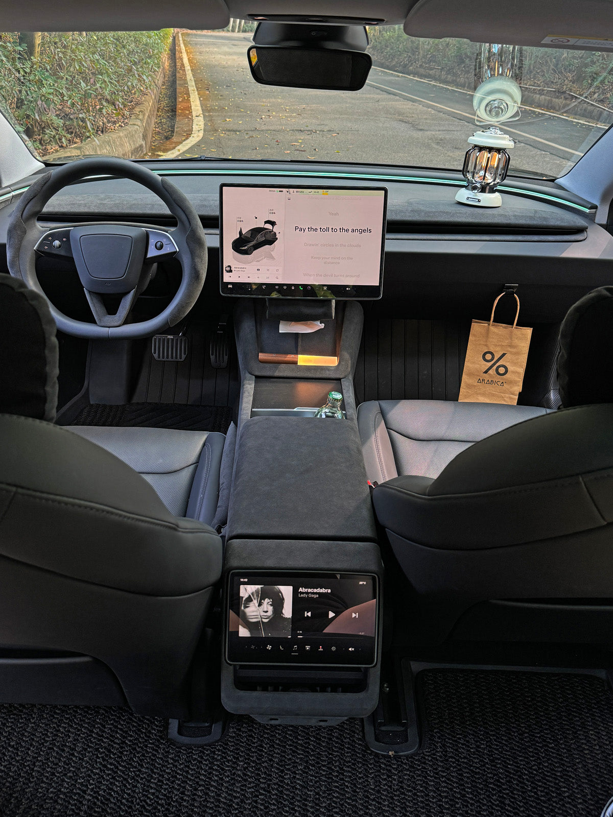 Alcantara Dashboard Vent Trim for Tesla Model Y Juniper 2025