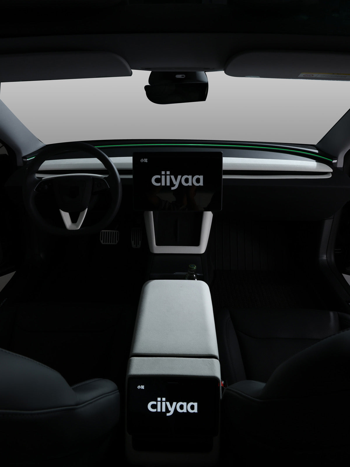 CiyaSuede Wireless Charging Panel Frame for Tesla Model 3 Highland 2025 2024