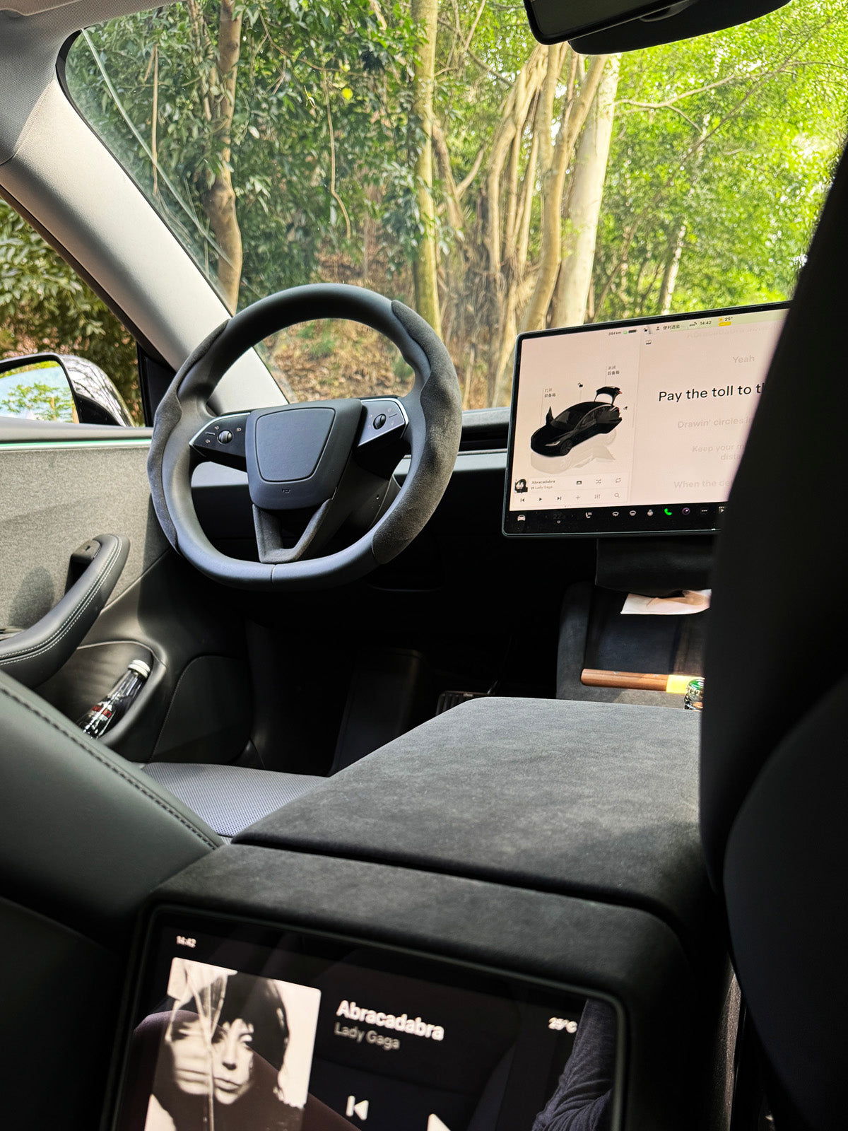 Alcantara Front Door Speaker Trim for Tesla Model 3 Highland 2025 2024