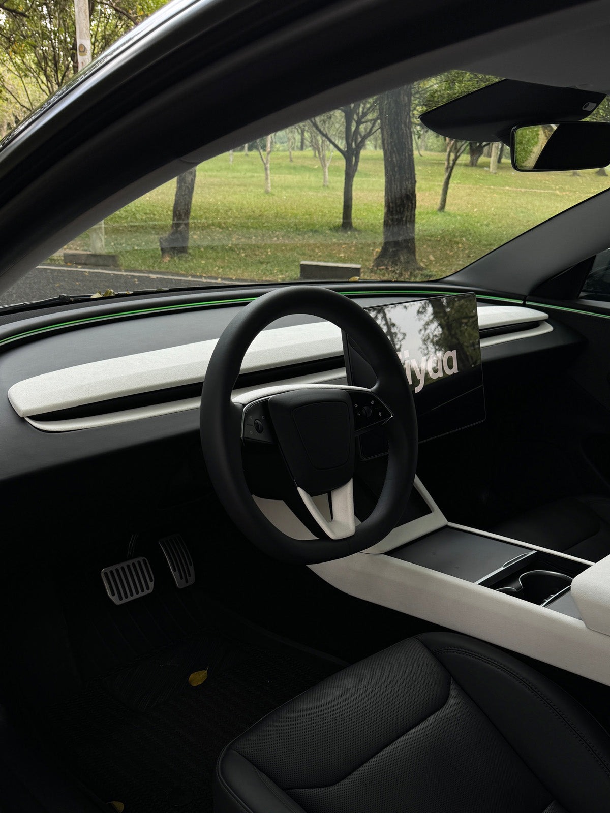 CiyaSuede Center Console Side Trim for Tesla Model 3 Highland 2025 2024