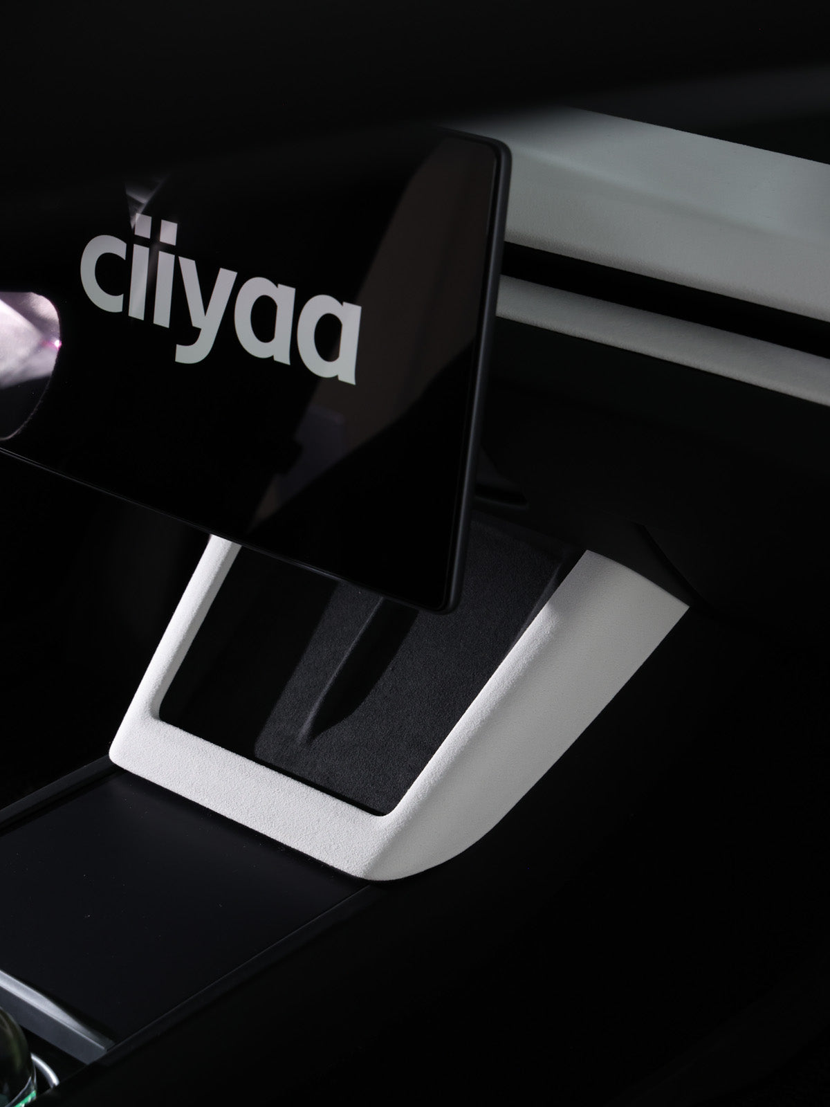 CiyaSuede Wireless Charging Panel Frame for Tesla Model Y Juniper 2025