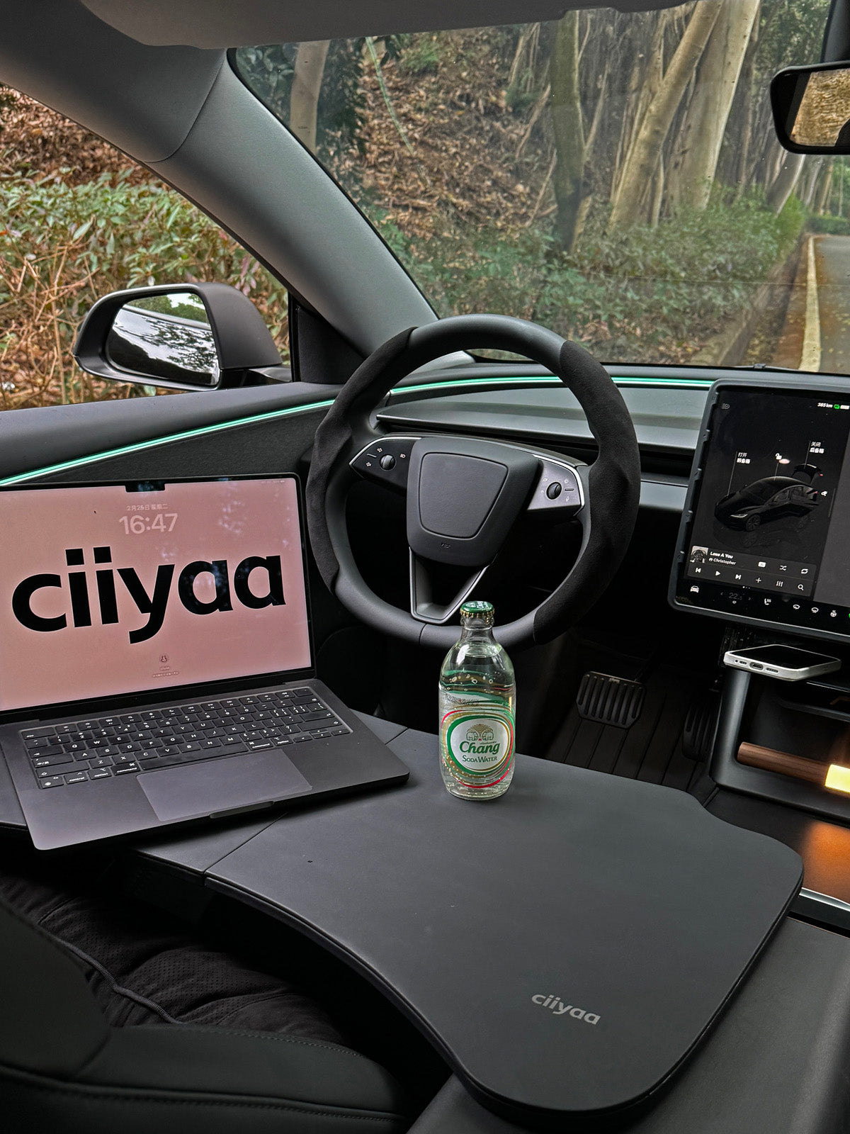 PureDeco Center Console Side Trim for Tesla Model 3 Highland 2025 2024